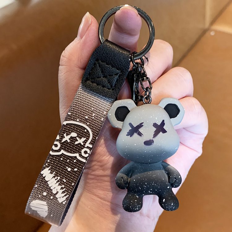 Cute Bear Character Keychain – Handmade Street Style Charm